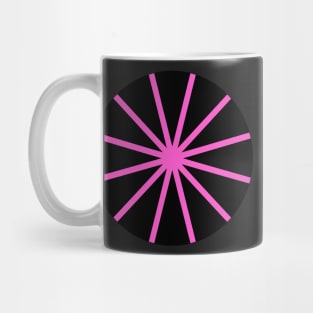 Pink and Black Kaleidoscope Style Mandala Mug